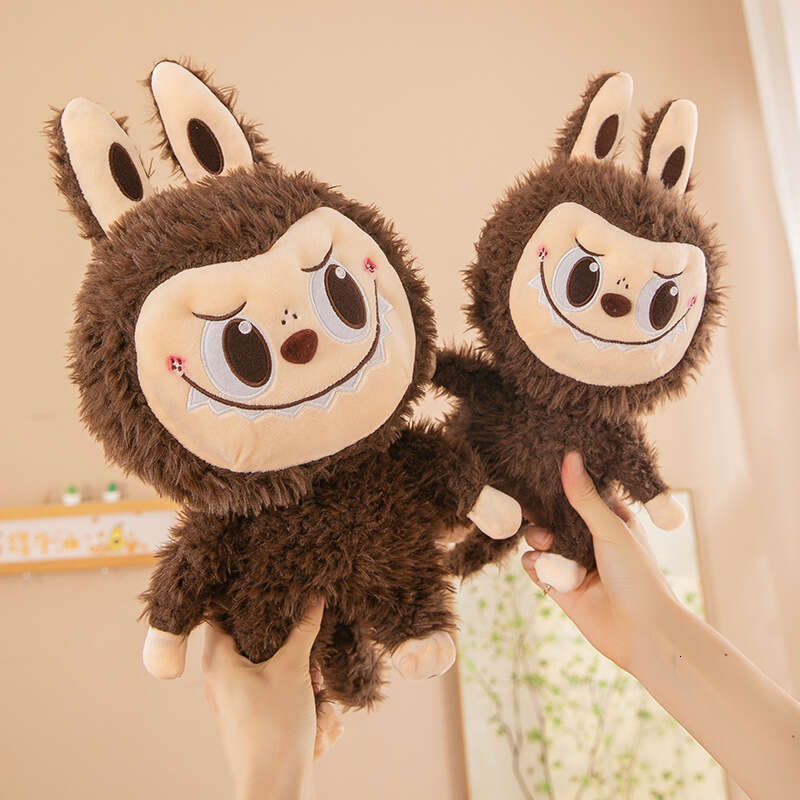 Cute Labubu Plush Toy Monkey Pillow Rainbow Crying Doll Stuffed Animal Children's Companion Gift