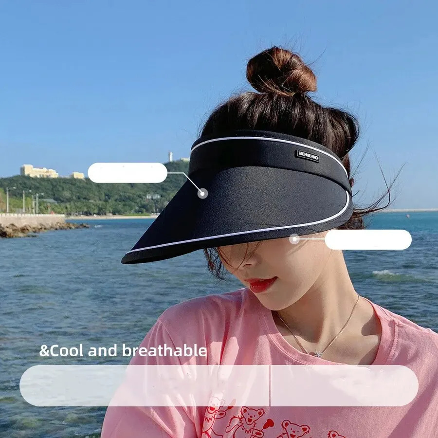 Sun Hat Womens Uv Protection Sun Hat Summer Empty Cap Large Brim Outdoor Cycling Face Shade Hat Woman 250603