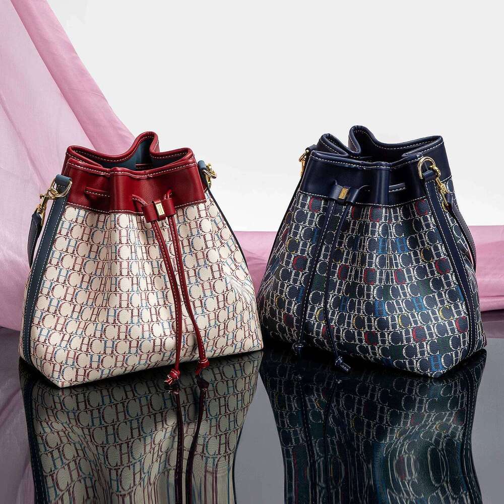 Ch2025 New Multifunctional Drawstring Crossbody Fashionable And Elegant Brand Alphabet Women's Shoulder Bag