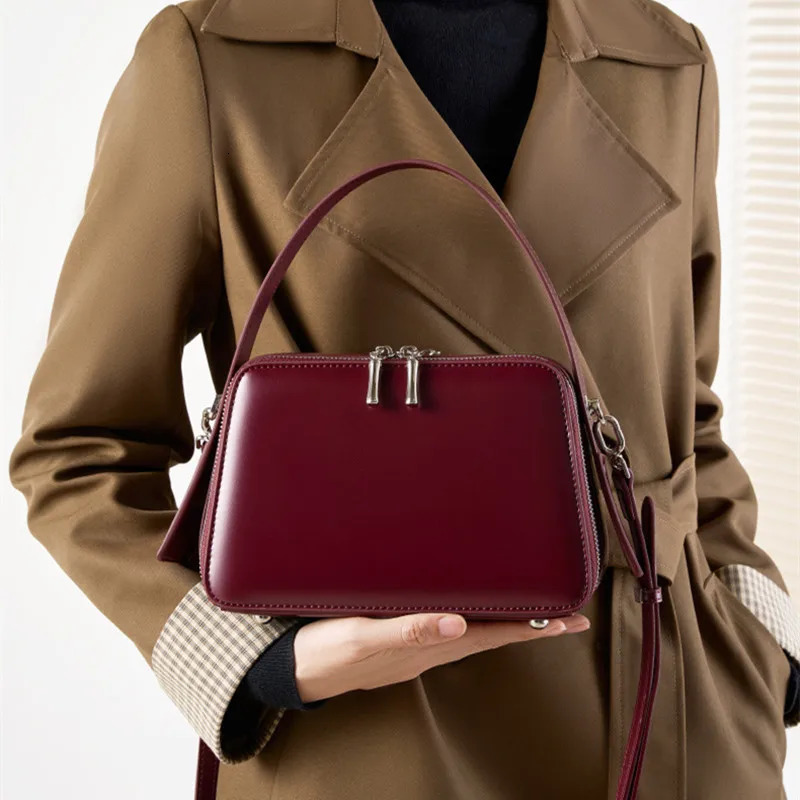 Fashion Underarm Cowhide Genuine Leather Handbags Women Vintage Shoulder Crossbody Bag female High Quality Tote Bags 250605