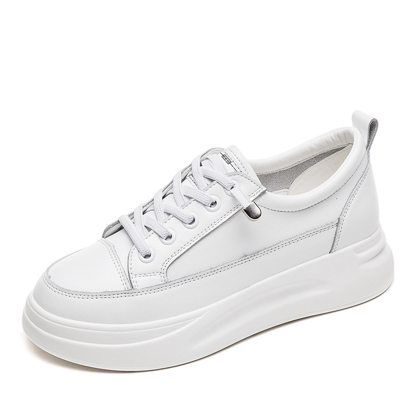 Thick Casual Shoes Soled Sneakers With Hidden Wedge Casual For Women Versatile Sports Shoes Korean Style Slip On White Shoes Ddmysaturn