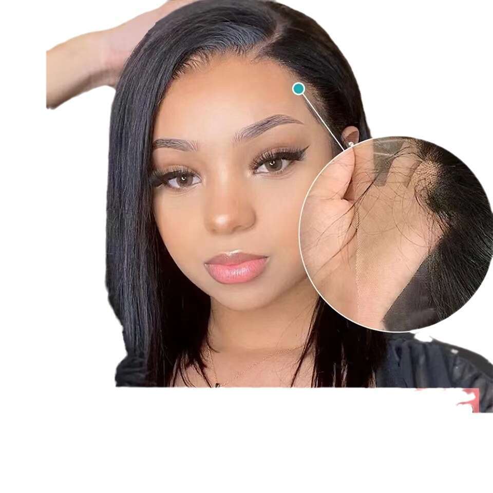 New 13*4 Lace Front Bob Loose Deep Wave Short Straight Wig Set