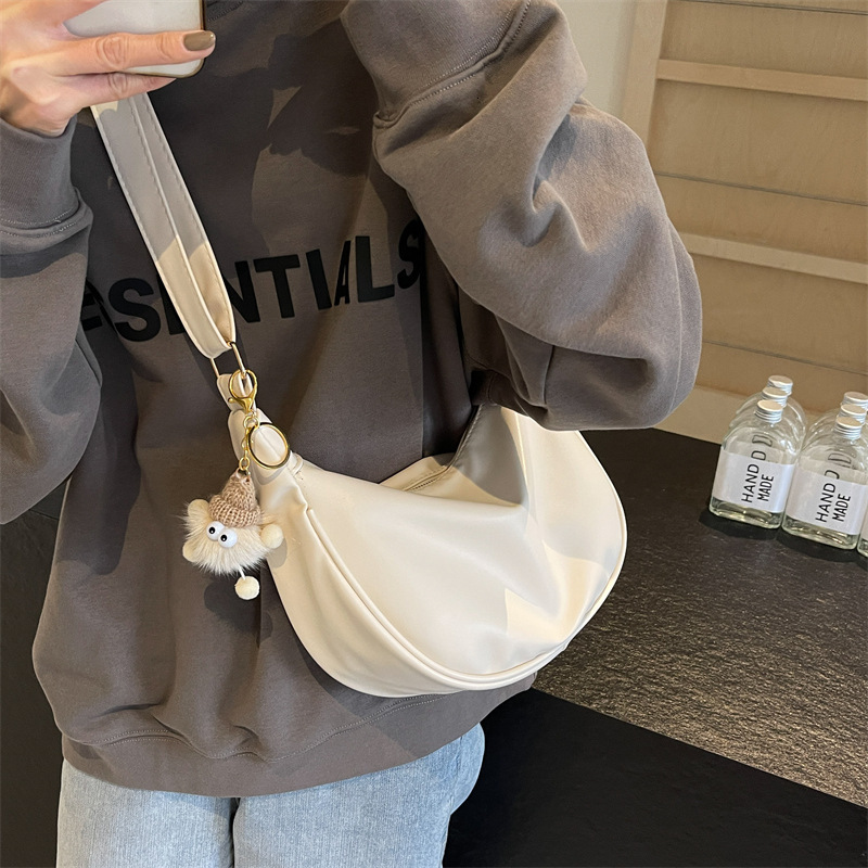 designer Korean Style Bag 2025 New Vintage Crossbody Bag for Women Dumpling Bag Large Capacity Versatile Shoulder Underarm Women's Bag