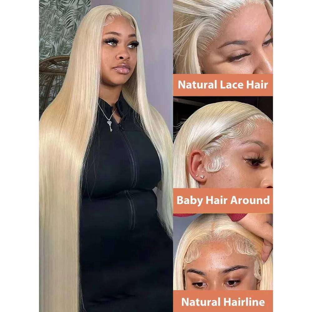 30 40 Inch Honey Blonde 613 Frontal Wigs 13x6 HD Lace Wig 250 Density 13x4 Transparent Brazilian Pre Plucked For Women