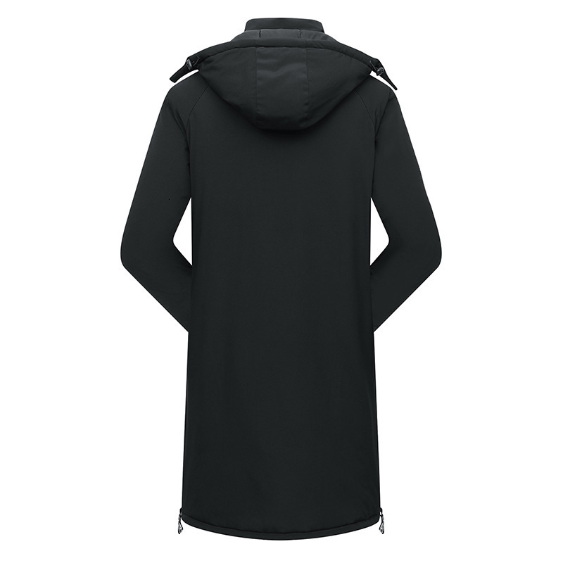 Ddmyoutdoor Parent Child Outfit Three Bar Winter Mid To Long Style Knee Over Hooded Men S And Women S Jacket Warm Cotton Coat Outerwear Coat Jackets