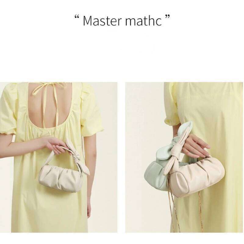 2025 Niche Pleated Folds Cloud Casual Shoulder Chain Bag Female New Tide Summer Mint Green Fresh Crossbody Small Bags