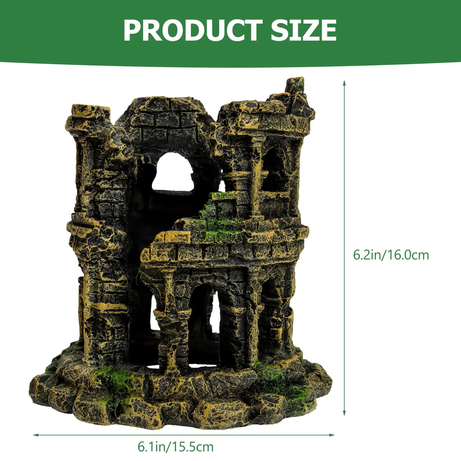 Resin Roman Colosseum Aquarium Decoration Figurine Safe Fish Tank L scape nament Pet Supplies Underwater Craft 250604