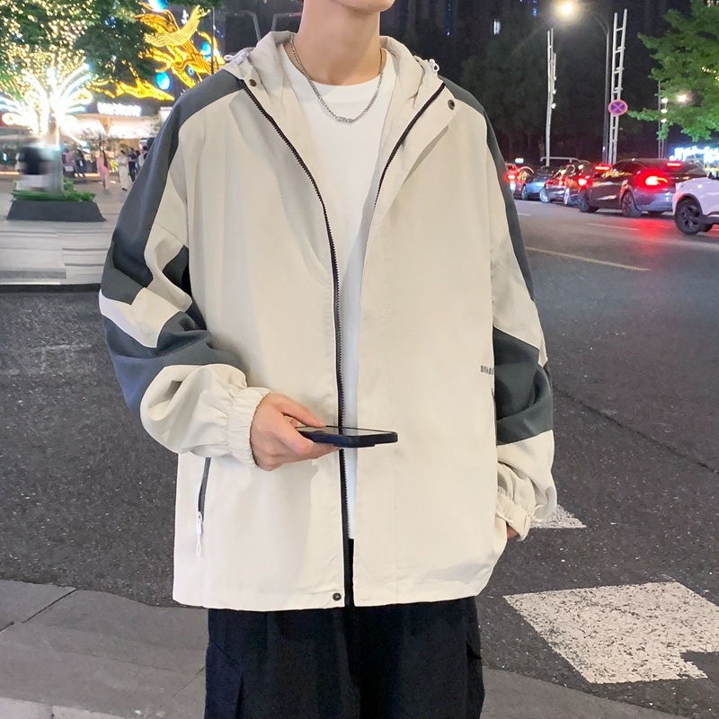 Ddmyoutdoor Men S Spring And Autumn New Trendy Brand Minimally Embroidered Casual American Workwear Waterproof Jacket Jogging Suit