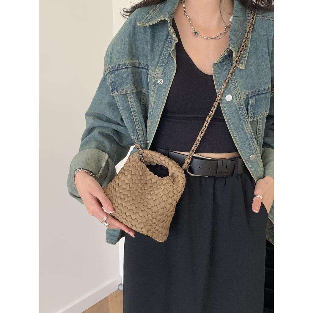 Nylon Fabric Niche Design Handwoven Mini Tote High end Basket Chain Crossbody Bag