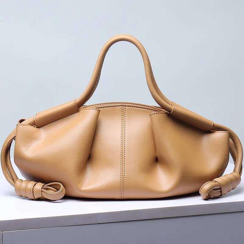 VM FASHION KISS 2024 Underarm Cowhide Women's With Drawstring Handle Dumpling Bag Design Bolsas Femininas