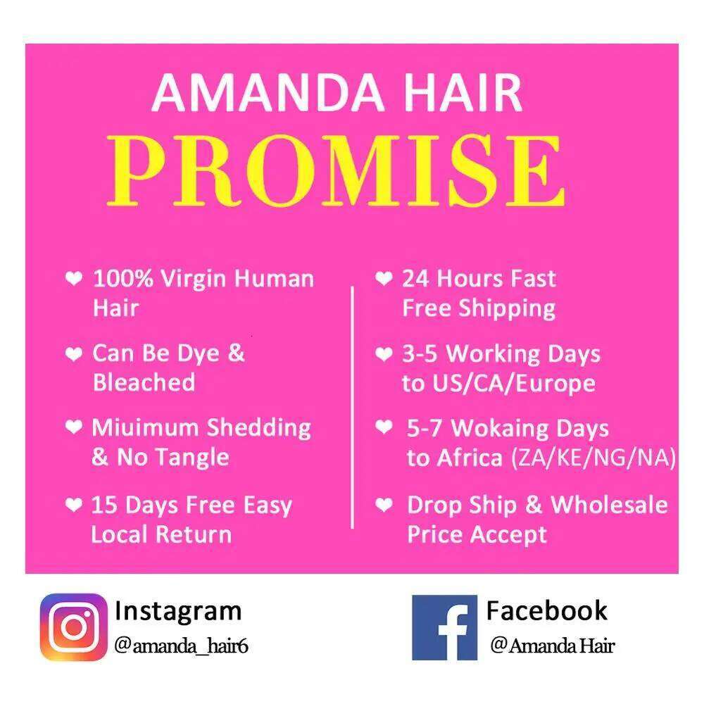 Amanda Double Drawn Bundles 4x4" Unprocessed Virgin Human Straight Peruvian Hair Bundle with Closure