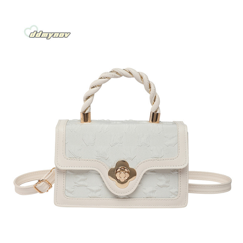 Fashion New Handheld Small Square for Women 2025 Summer Trend Live Streaming Shoulder Crossbody Bag ddmynov