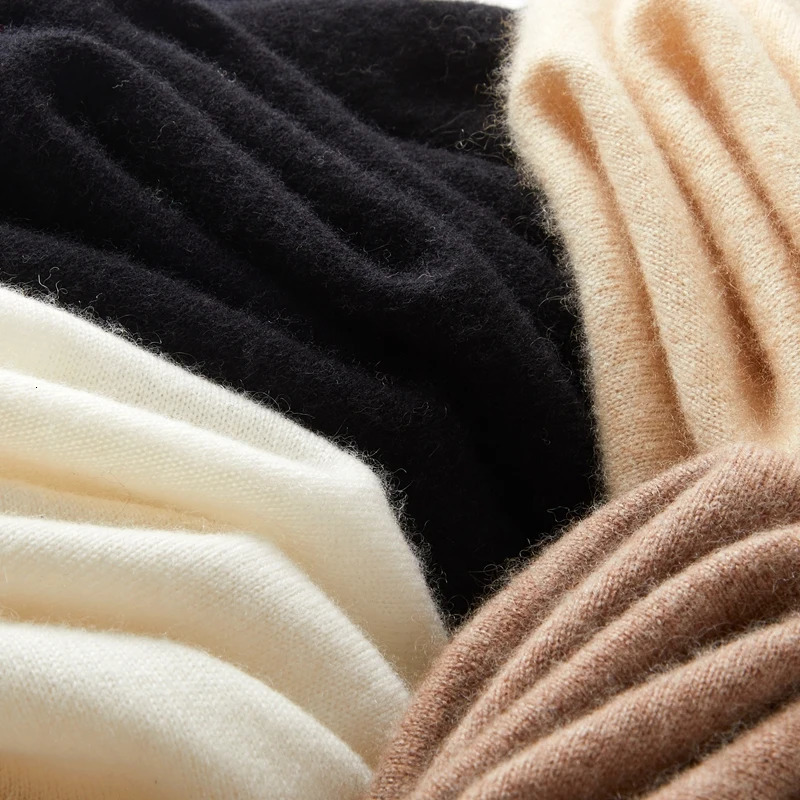 Pure Wool Sleeveless Mock Neck Sweater Womens Solid Color Knitting Basic Top Pullover Cashmere Clothes 250530