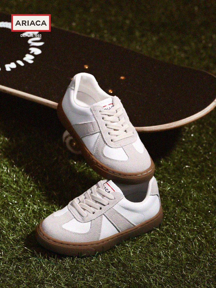 ARIACA children's shoes girls board shoes leather white shoes 2025 new spring and autumn models casual shoes children's de training shoes