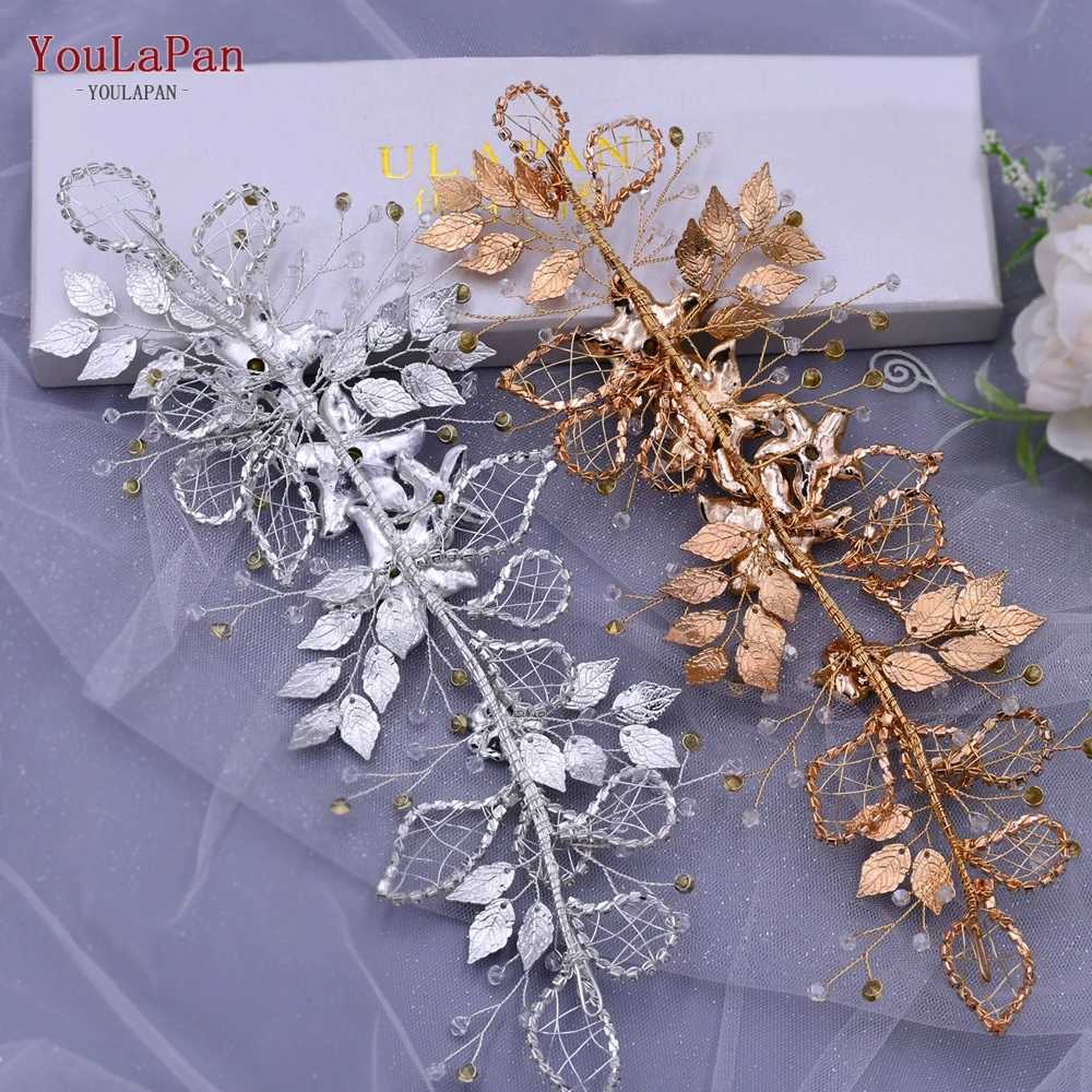 TOPQUEEN Alloy Flower Wedding Headpiece Wedding Hair Band Crystal Headpieces for Bride Headbands Bridal Tiara and Crown HP282 Z250605