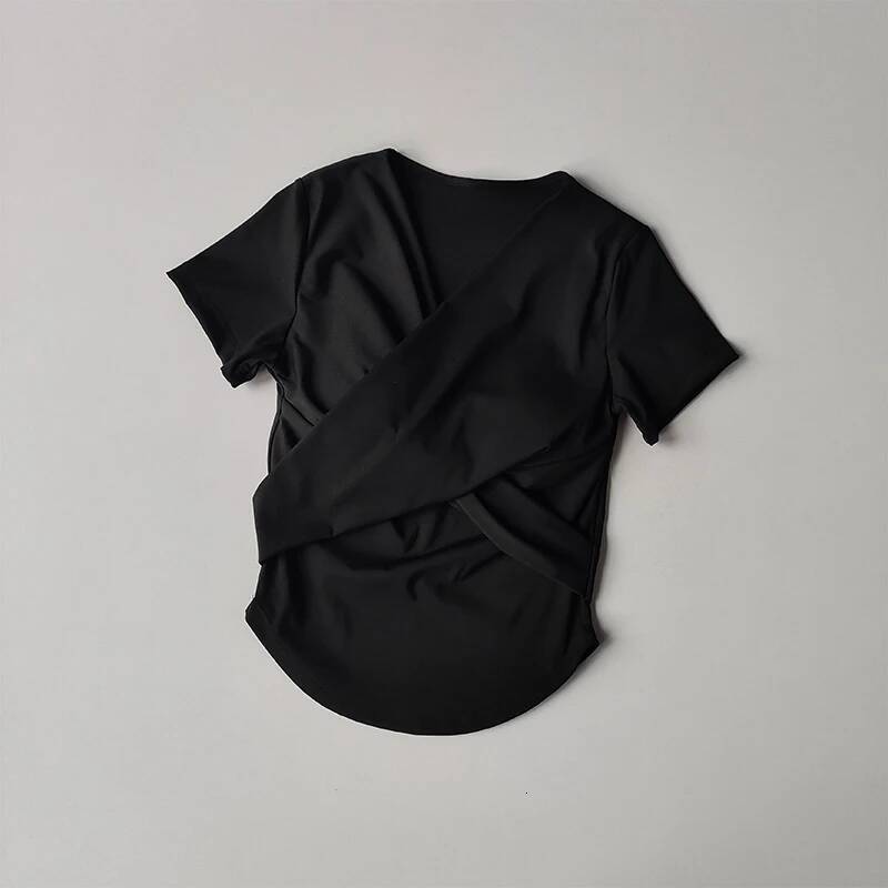 Yoga Clothing Design Top for Women in Summer Fashion Slim Short Sleeves Professional Pilates Skipping Rope Quick Drying Clothes