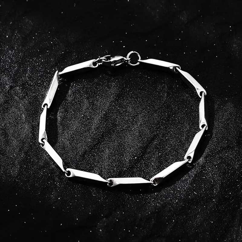 Stainless Steel Melon Seed Chain Bracelet For Men Women Punk Gothic Hip Hop Accessories Trendy Unisex Designer Jewelry Lover Gift W250606