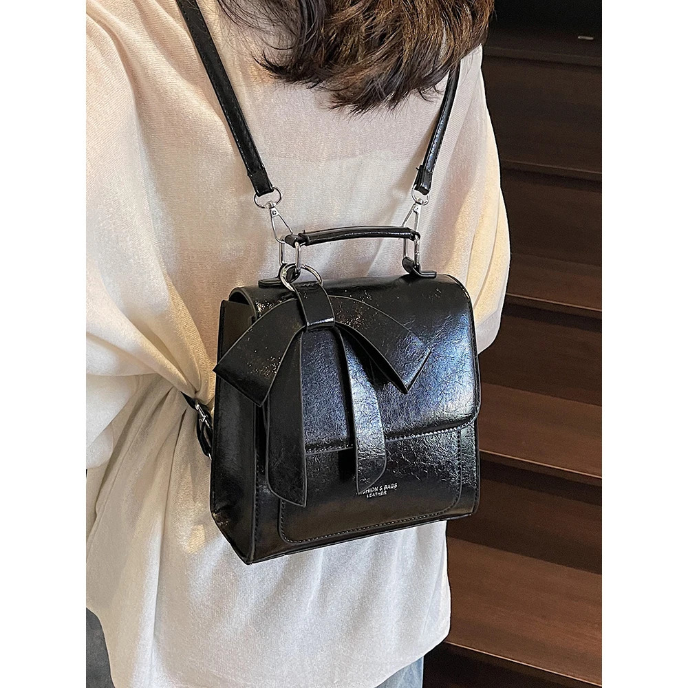 Spring Fashion Backpacks for Ladies Womens Chic Solid Color Delicate PU Buckle Zipper Crossbody Bag Commute Handbags 250605