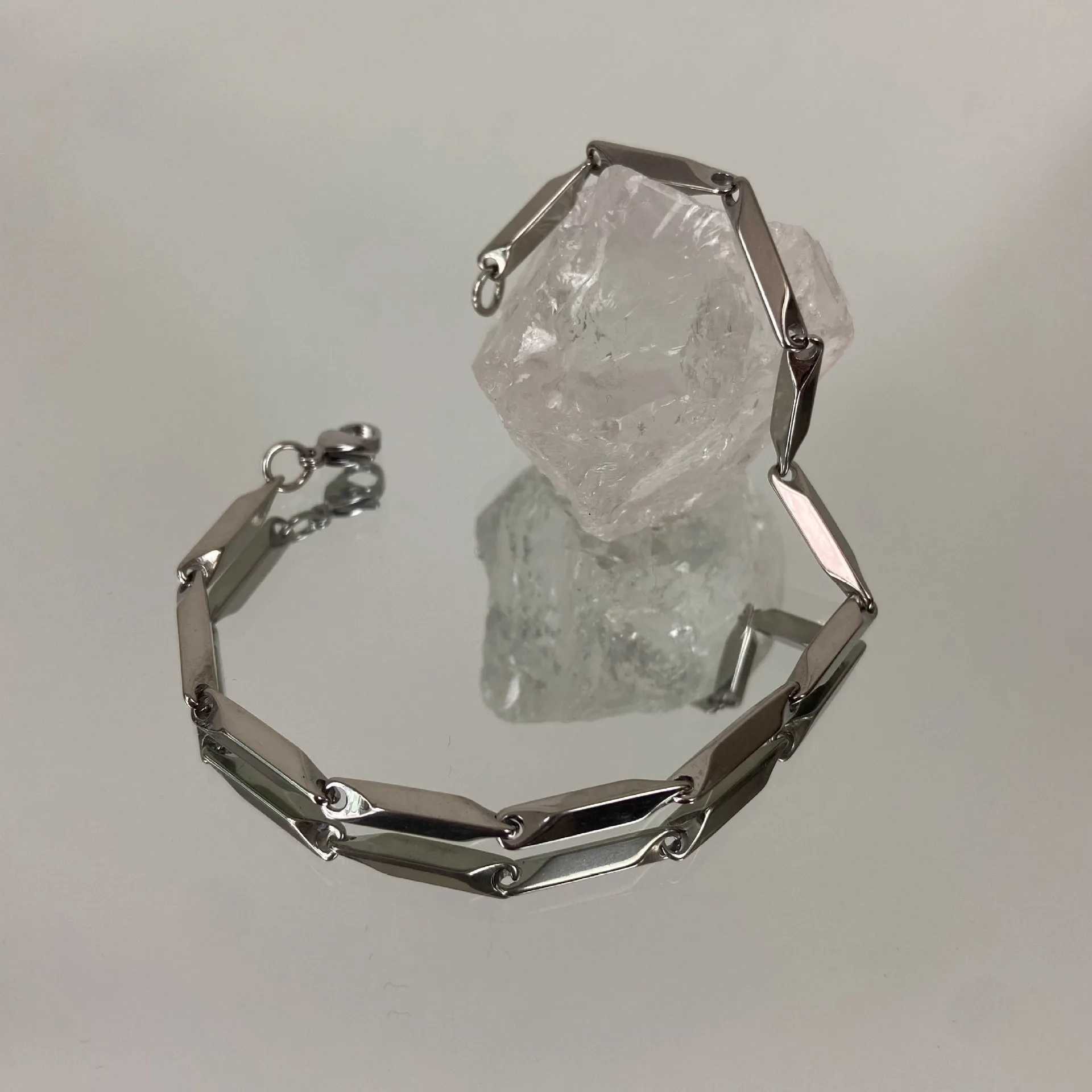 Stainless Steel Melon Seed Chain Bracelet For Men Women Punk Gothic Hip Hop Accessories Trendy Unisex Designer Jewelry Lover Gift W250606