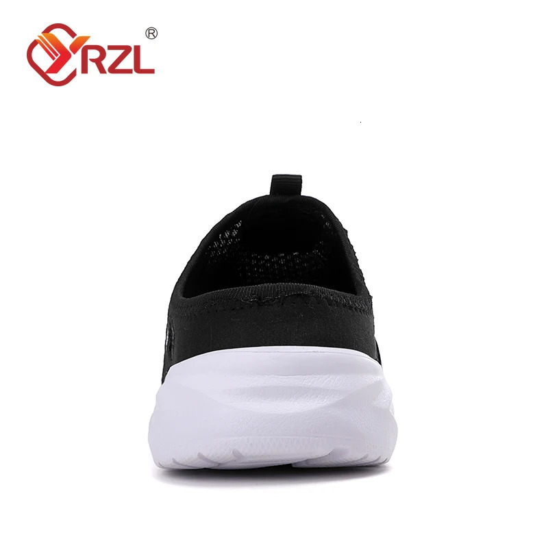 YRZL Mens Half Slippers Summer Breathable Mesh Mens Shoes Outdoor Casual Walking Shoes Large Flat Light Mesh Slippers Sandals 250603