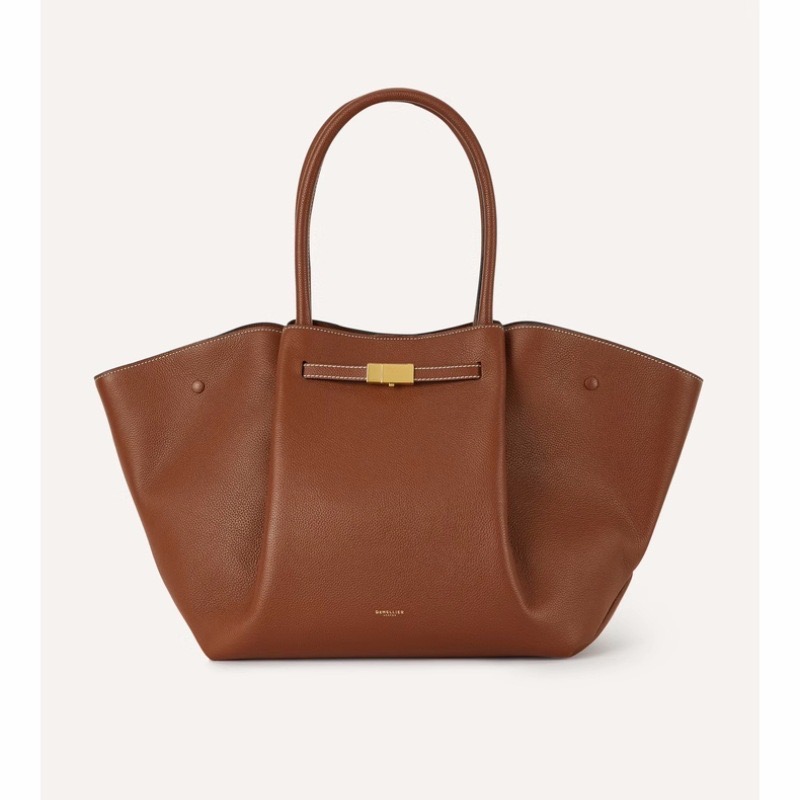 Midi NEW YORK Tote Leather Handbag Women Fashion Shoulder Bag, Designer Purse, Trendy Crossbody Bag For Ladies