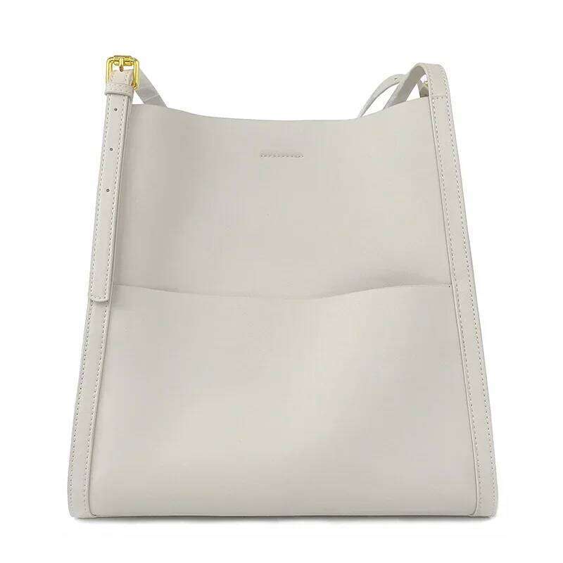 Designer Bags 2025 Women Natural Cow Real Leather Bag Female Design Shoulder Bags Ladies Soft Cowhide Tote Casual Bucket Handbags Girl Luxury Bag