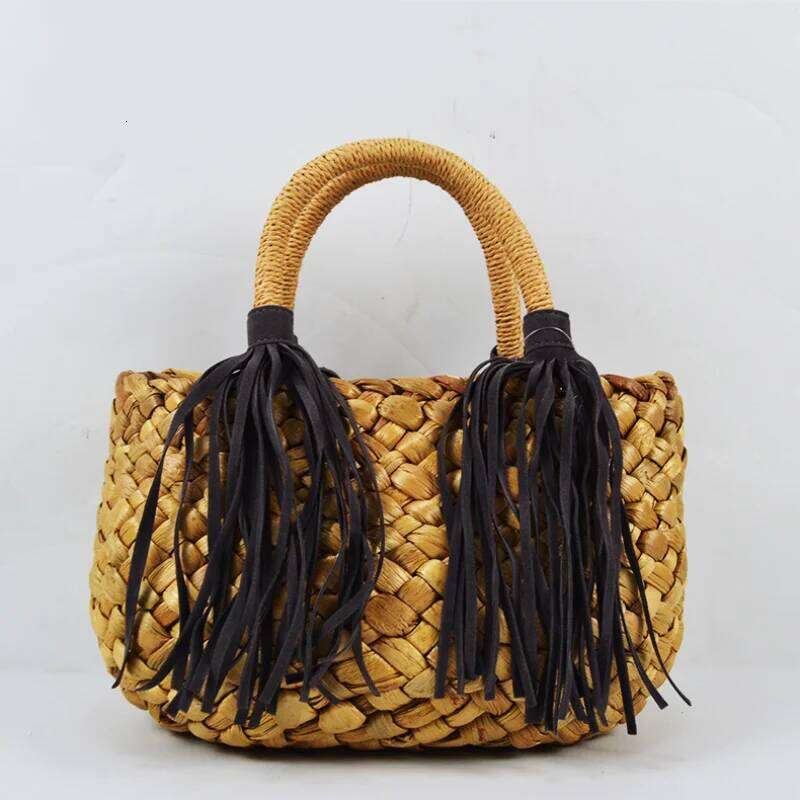 New Water Hyacinth Grass Woven Tassel Women's Bag