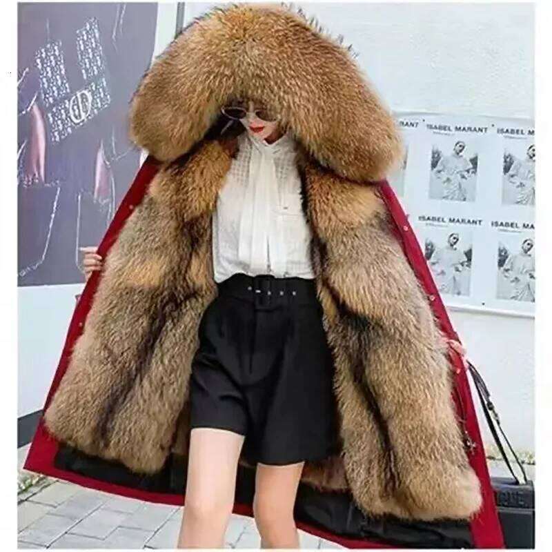 Chic Pai Overcome Winter Plus veet Thick Warm Parka High-End Detachable Liner Hooded Cotton-Padded Coat Women's Overcoat