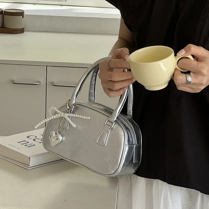 South korea Portable Square Sling Bag Women Exquisite All-Match Cross-body Bowling Bag Small Bag Handbags Purses 250605