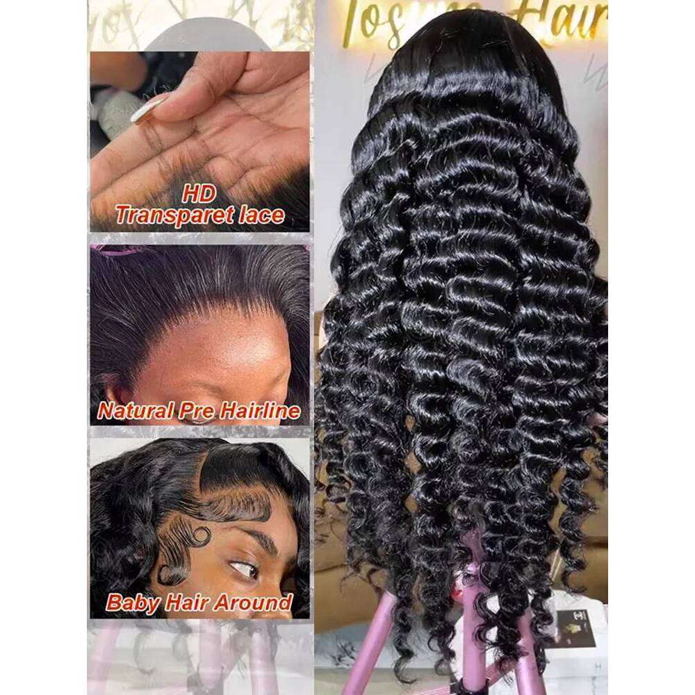 30 40 Inch Loose Deep Wigs 13x6 Transparent Hd Front Wig Brazilian 13x4 Water Wave Lace Frontal Human Hair