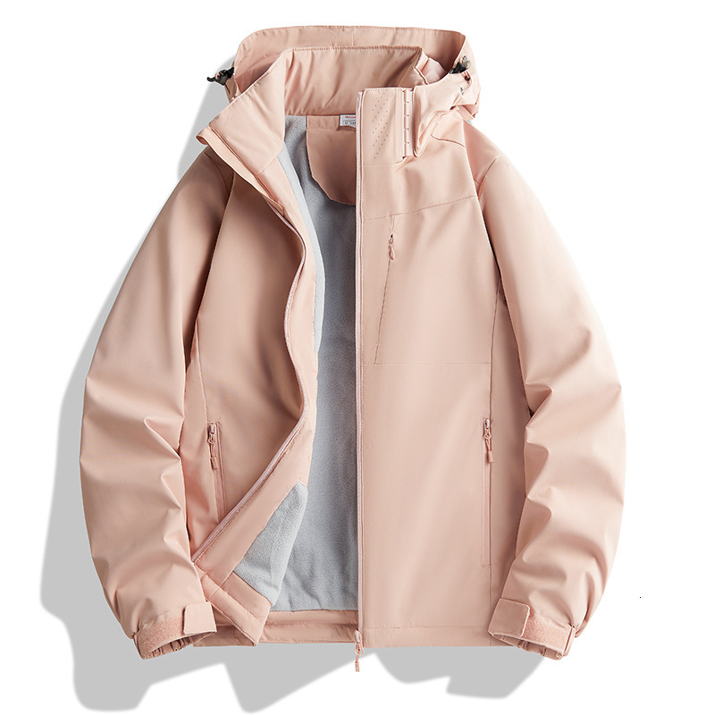 Ddmyoutdoor Autumn And Winter New Outdoor Couple One Piece Men s Windbreaker With Fleece Windproof Jacket Women s Mountaineering Jacket Jackets