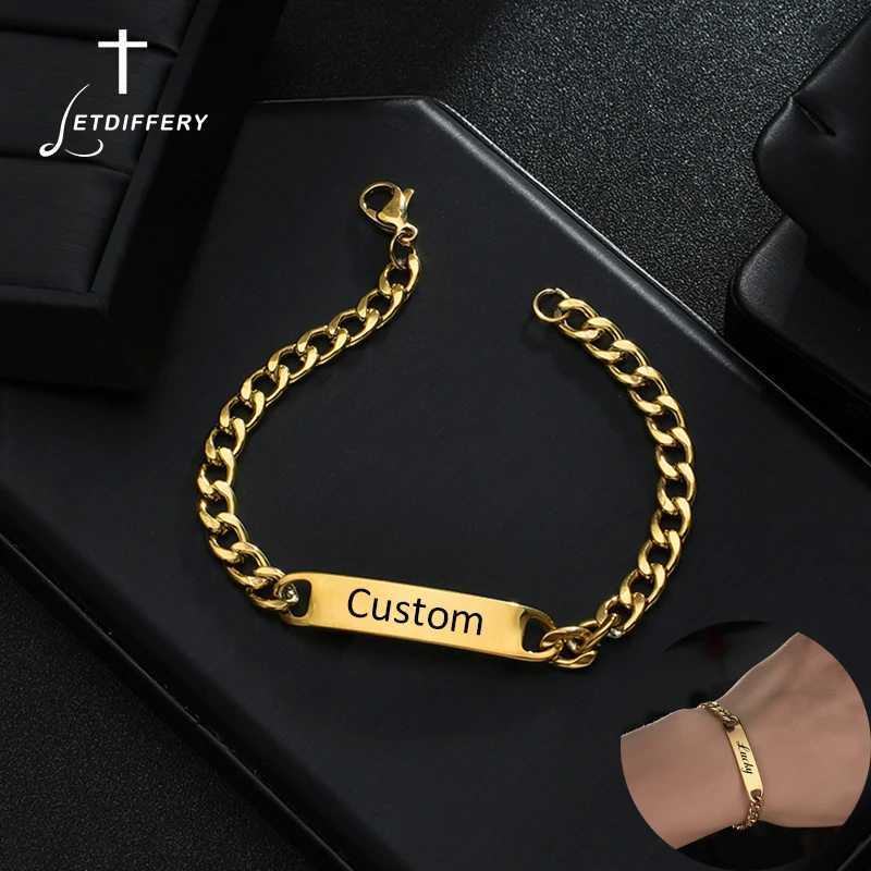 Letdiffery Personalized Eyes Photo Bracelets Stainless Steel Custom Laser Engrave Picture Name Date Men Women Kids Bracelet Gift W250606