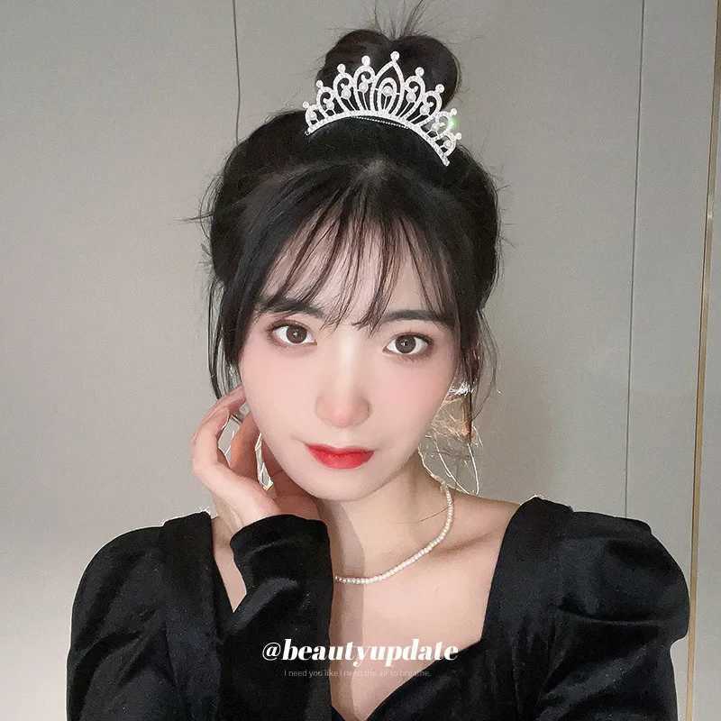 Princess Tiaras Girl Heart Shaped Hair Comb Simple Crystal Bride Crown Wedding Party Hair Accessories Fashion Prom Hair Jewelry Z250605