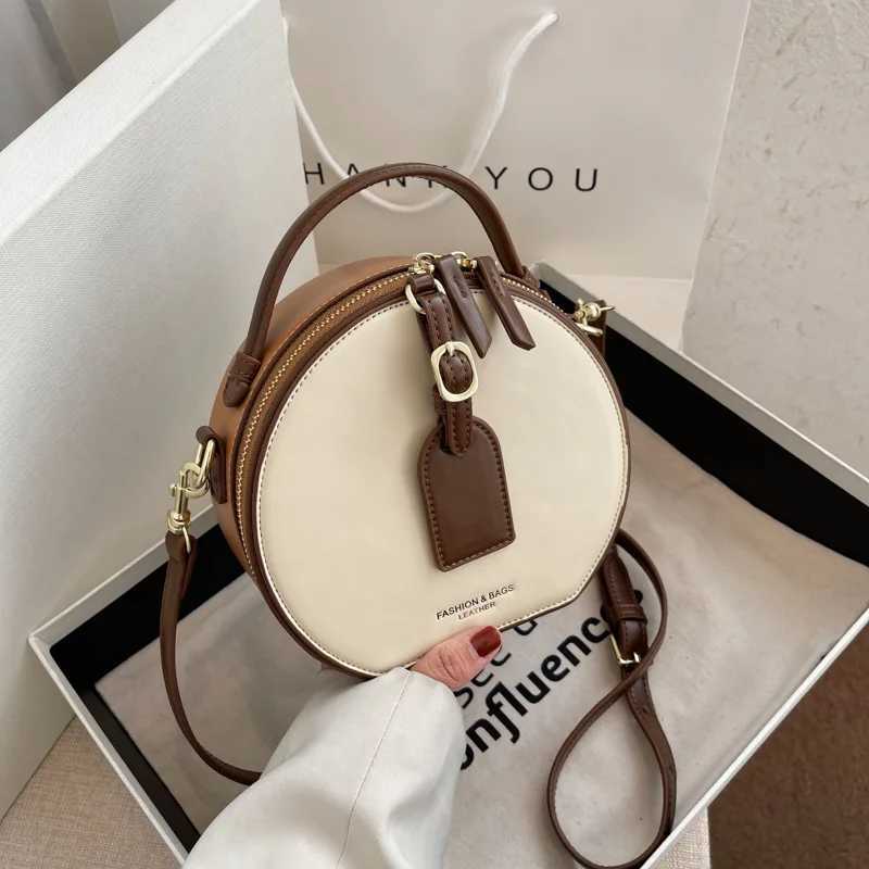 2025 new texture fashion crossbody small round bag for women this year popular retro handbag exquisite waterproof shoulder bags M250606