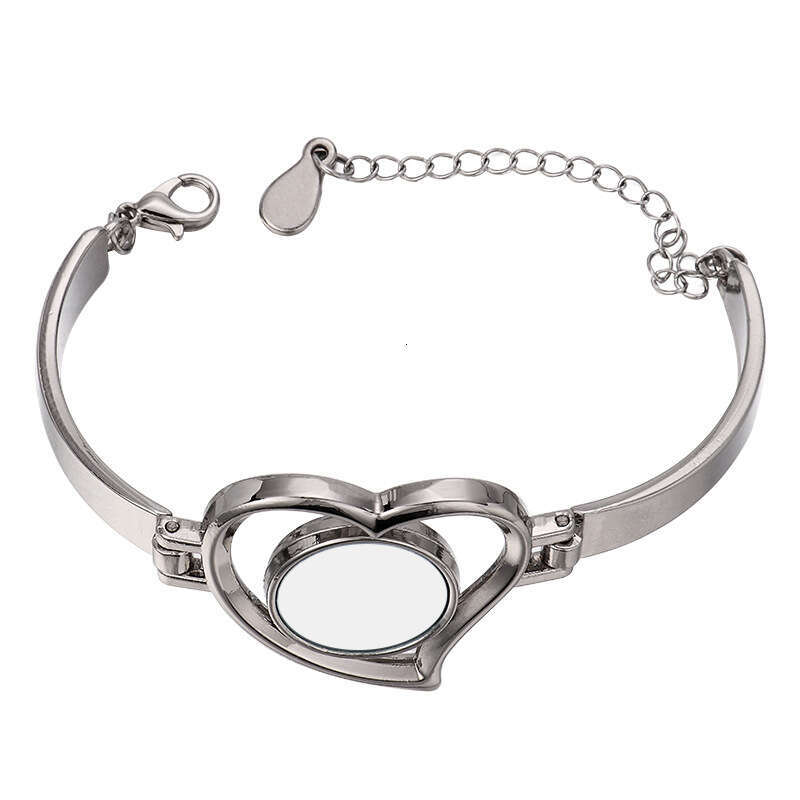 Heart-Shaped Heat Transferred Open Endbracelets for DIY Jewelry Making