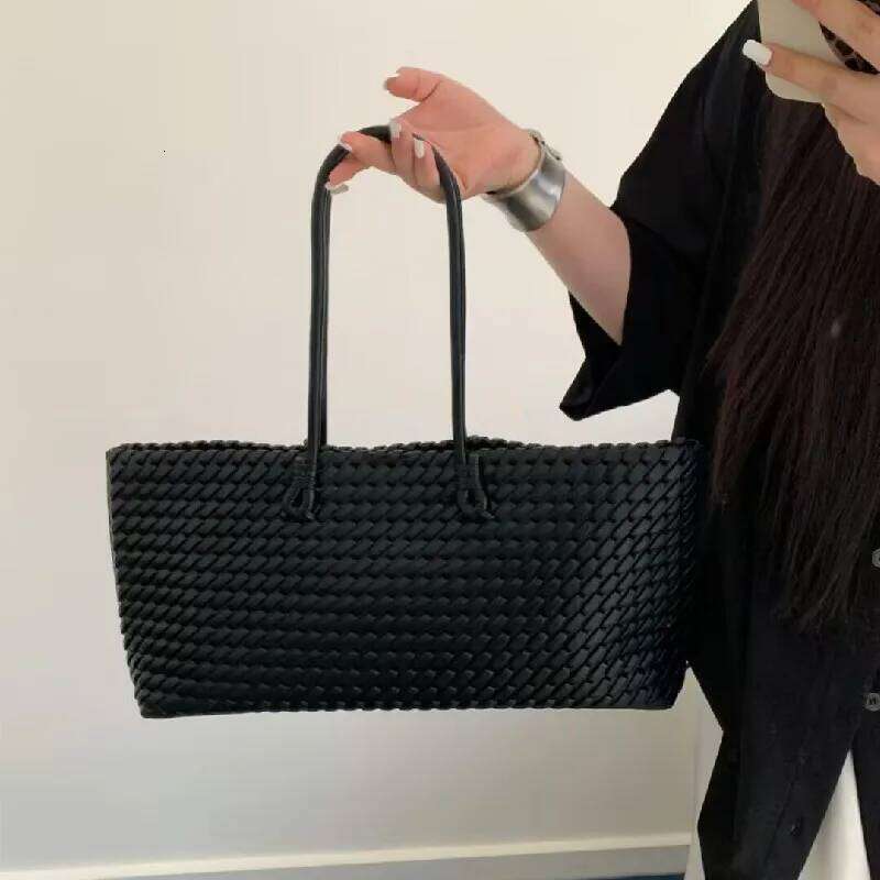 NEW Fashion Handbags Women's Leather Weaving Casual Bag Vintage Basket Tote Purse Shopping Bag