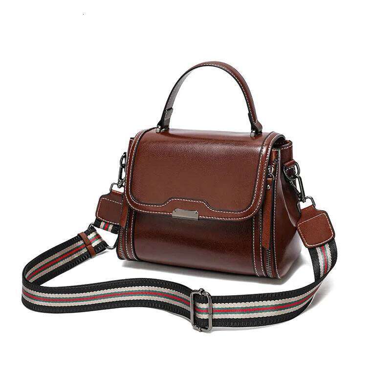 2025 Summer Women Handbag New Designer Oil Wax Cowhide Split Leather Messenger Lady Commuter Crossbody Shoulder Bag Totes 2025/06/06