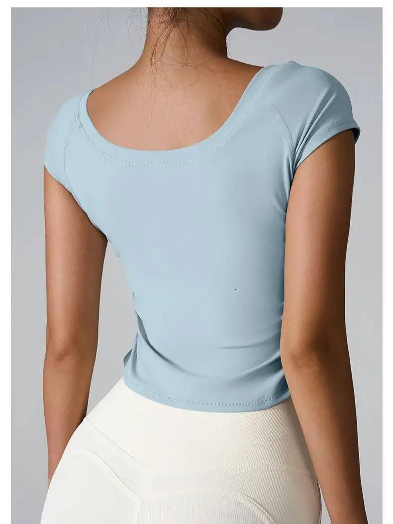 Fiess T-shirt Tops Women Outdoor Sports Loose Short Sleeve Gym Running Female Quick Drying Breathable Yoga Shirt