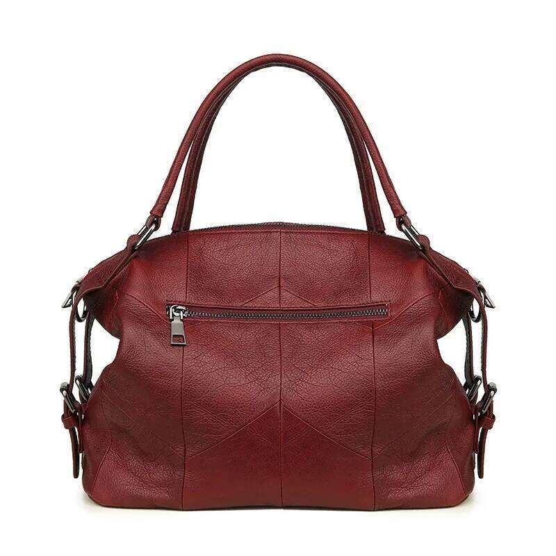 2021 Women Genuine Leather Handbag Elegant Tote Ladies Shoulder Crossbody Bags Large Capacity Designer Handbags And Purses 2025/06/06