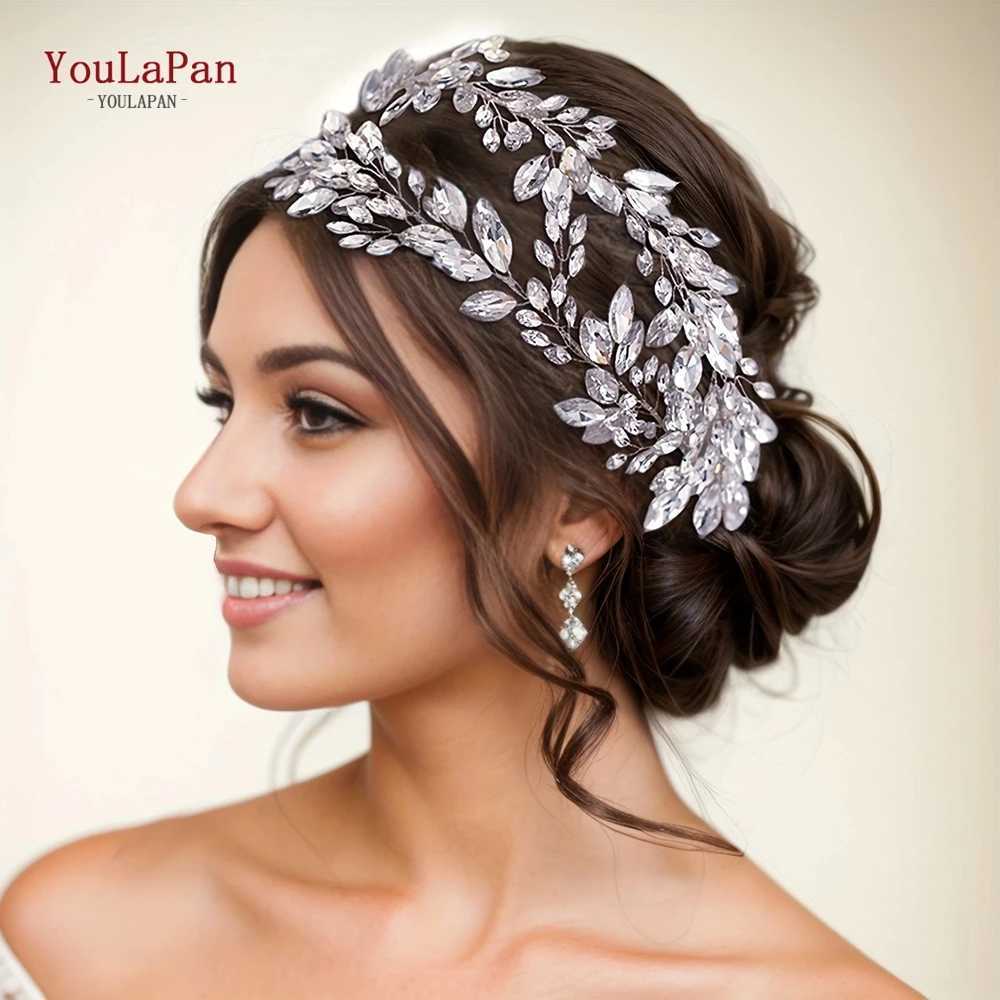 TOPQUEEN Bridal Crowns and Tiaras Woman Headgear Rhinestone Hairbands Wedding Accessories Bride Headband Headdresses HP304 Z250605