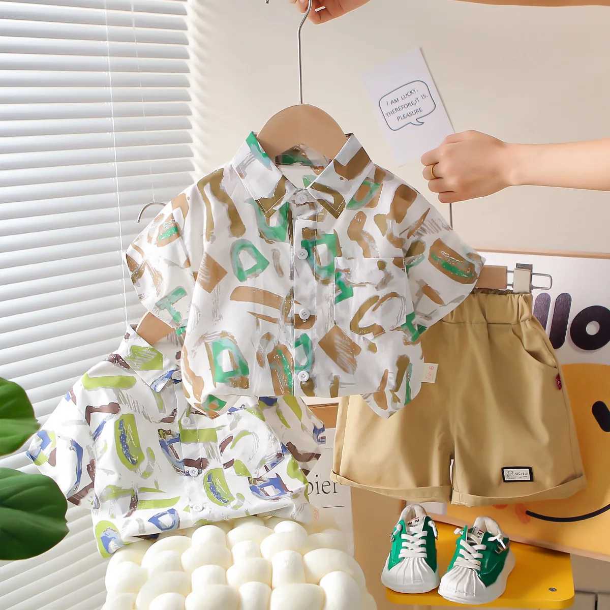 Boys Clothing Sets Summer 2025 Children Fashion Shirts Shorts 2pcs Party Suit For Baby Casual Outfits Kids Short Tracksuits 4 5Y R250606