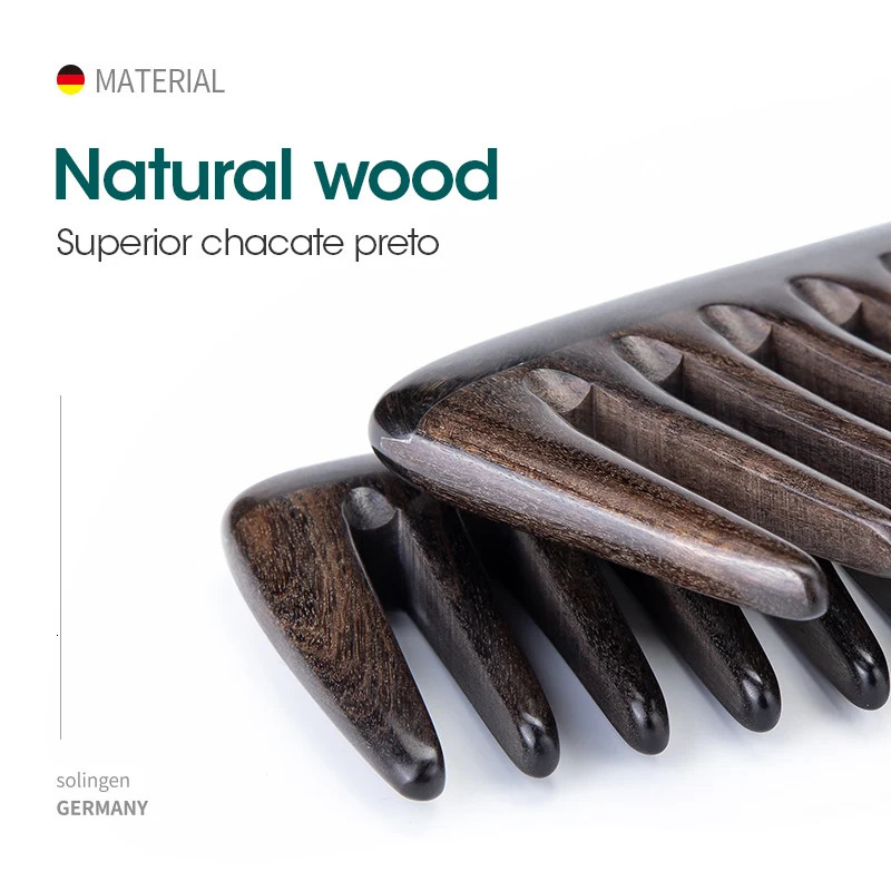 MR.GREEN Natural Wood Comb Wide Tooth Wet Hair Combs Anti-Static Styling Comb for Long Hair Head acupuncture point massage 250603