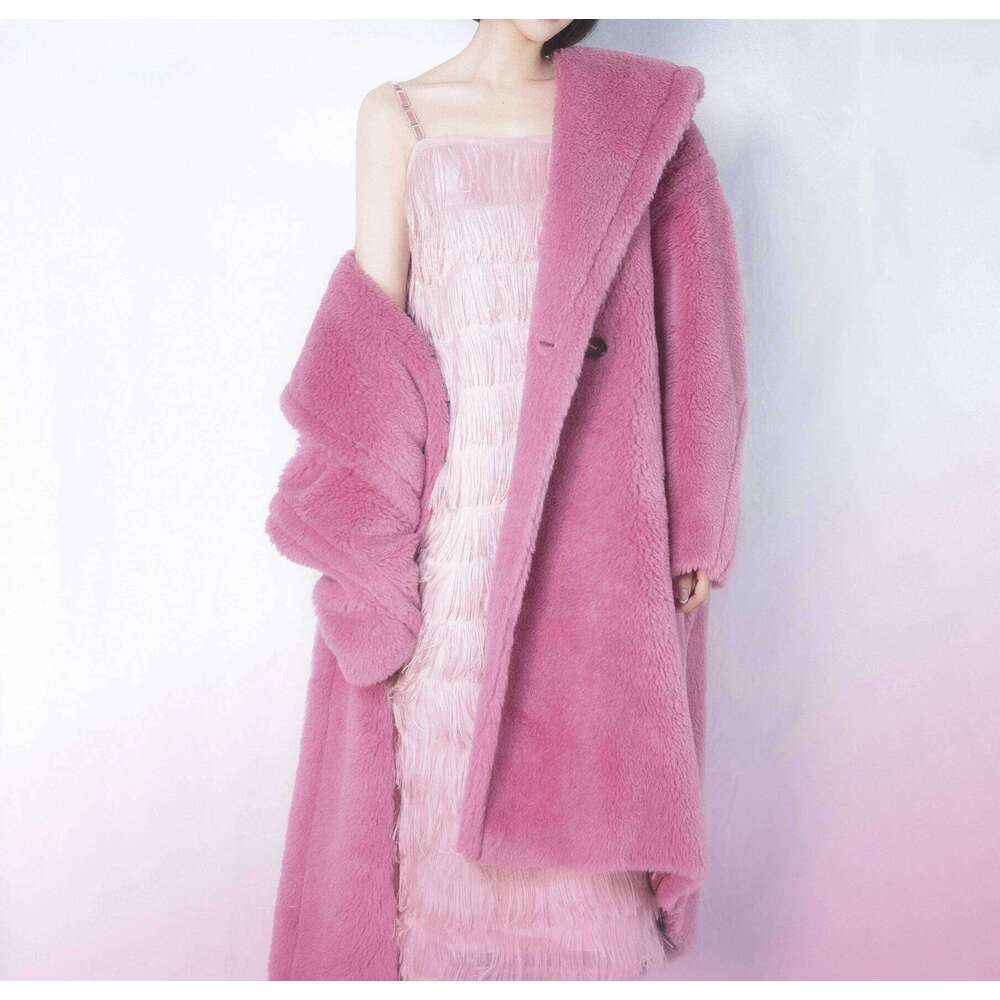 2025 Autumn Long Winter Woman Faux Coat Thick Warm Ladies Lapel OverCoat Fur Jacket Female Plush Teddy Outwear