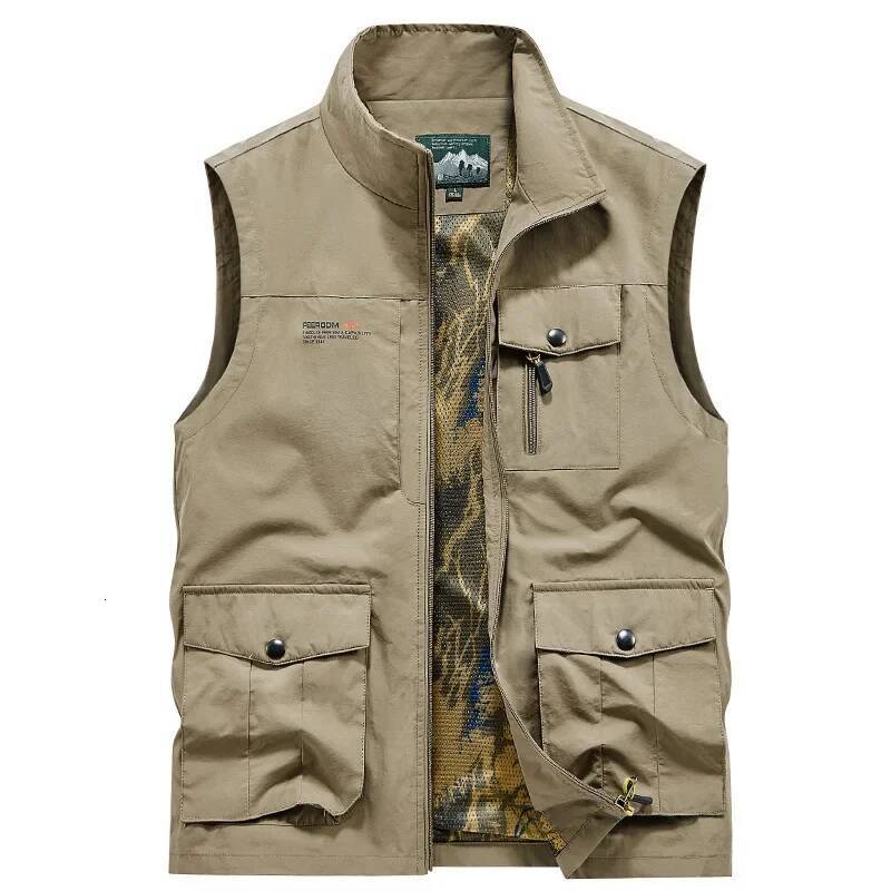 Ddmyoutdoor Mens Outdoor Multi Pocket Hiking Summer New Camping Photography Tactical Cargo Vest Fishing Waistcoat Jogging Suit