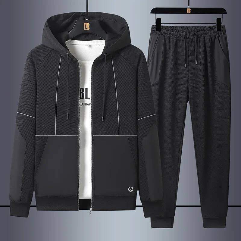 Ddmyoutdoor Men Winter Sport Suits Casual Outdoor Zipper Jackets And Sweatpants Jogging Set Male Hoodie Tracksuit Running Mens Clothes Jogging Suit