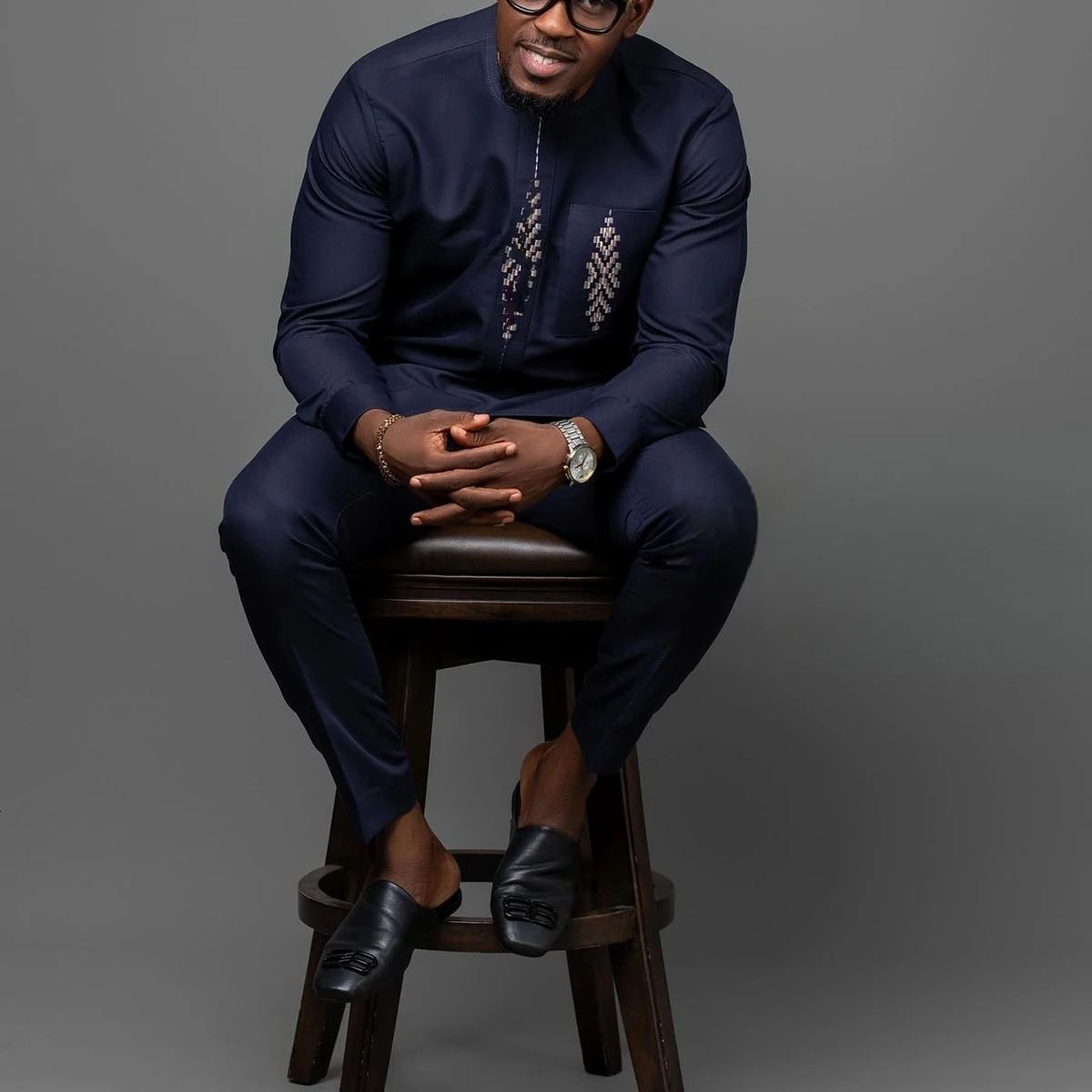 Kaftan African Mens Traditional Suit 2 Piece Long Sleeve Patchwork Top Lounge Pants Suit Holiday Party Mens Suit 250603