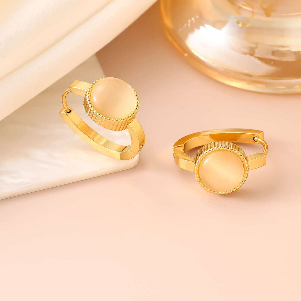 2025 New Hot-Selling Super Cool Round Stainless Steel Elegant and Stylish Fashion Earrings