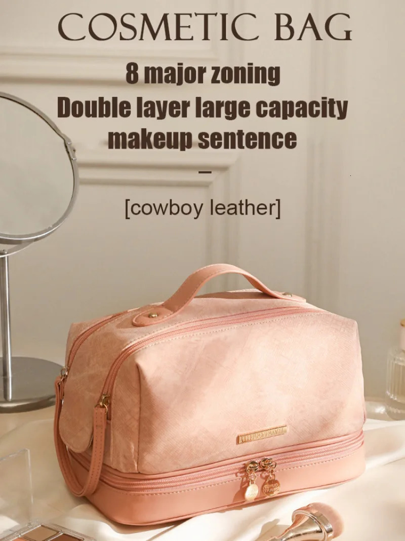 Makeup Organizer Female Toiletry Kit Bag Make Up Case Storage Pouch y Lady Box Cosmetic For Travel Zip 250605