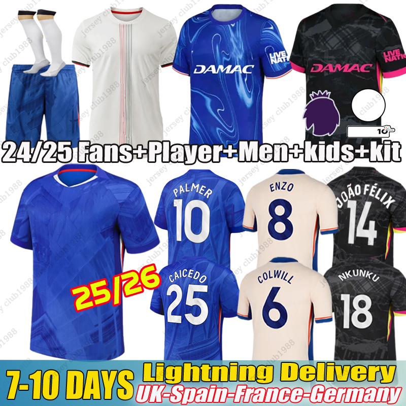 chelseas fc jersey 25 26 Cole Palmer Jadon Sancho Enzo Fernandez jersey Marc Cucurella Mykhailo Mudryk Caicedo kit kids Football Shirt cfc jersey