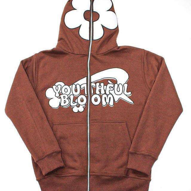 3D Printed New Trendy Brand Floral Print Unisex Couple Versatile Zipper to the End